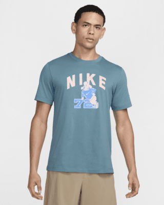 ★Nike★ Sportswear T-shirt M Denim Turquoise HJ0733464 HJ07 Nike Sportswear Futura T Shirt Denim Turquoise | Mainline